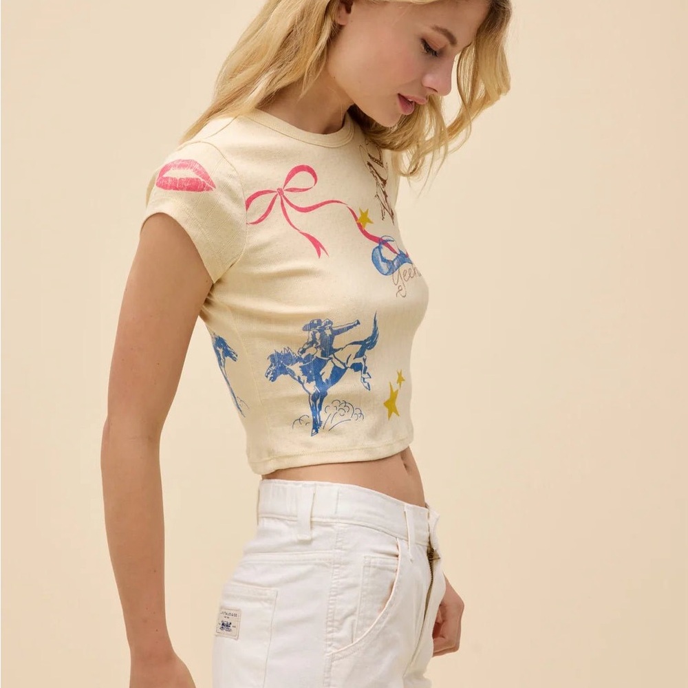 Daydreamer Western Flash Pointelle Tee - Picture 4 of 7